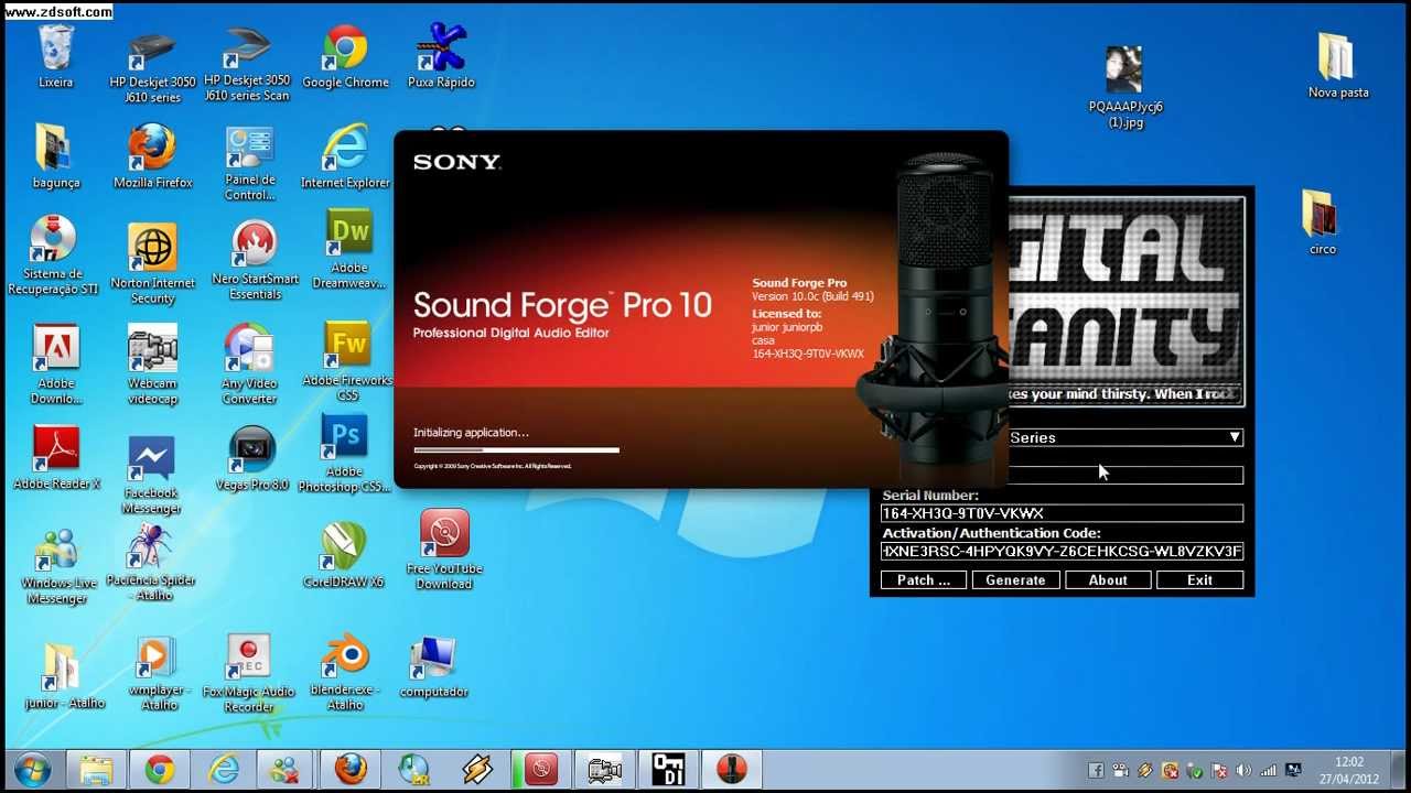 sound forge 10 pro authentification code